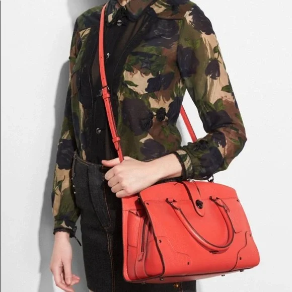 NWT COACH Mercer 30 Satchel Crossbody Bag Black - Picture 11 of 16